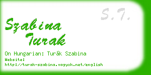 szabina turak business card