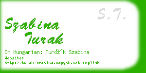 szabina turak business card